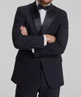 B by Brooks Brothers Men's Black Wool Blend Tuxedo Suit Set Size 40R - Image 1 of 4