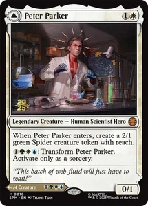 MTG Foil Marvel Spider-man Peter Parker | Near Mint Promo Prerelease 0010 - Picture 1 of 1