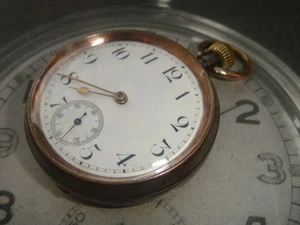Omega Swiss pre WW1 1908 antique pocket watch steel case micro regulator balance - Picture 1 of 16