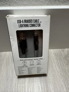 Plecione złącze kablowe USB-A 10 FT 2X wytrzymałe - Zdjęcie 1 z 2