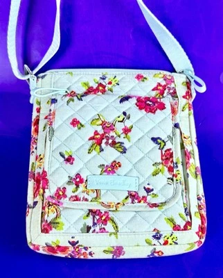 Vera Bradley Crossbody Bag Purse Quilted Mini Hipster Floral Water Bouquet  - Image 1 of 4