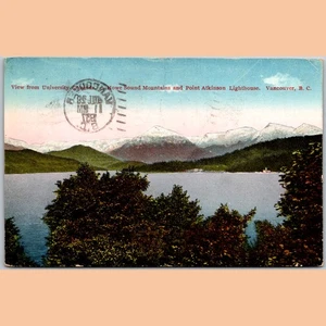 Vista de postal desde University Grounds Howe Sound Mountains Vancouver - Imagen 1 de 4