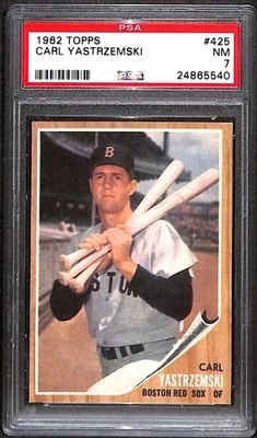 1962 Topps #425 Carl Yastrzemski HOF  PSA 7 NM C100048 - Image 1 of 3
