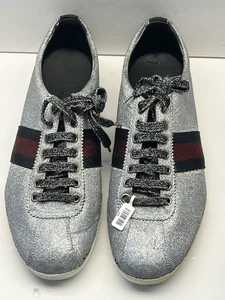 GUCCI BAMBI WEB SILVER 414684-KW040-8162 MENS SIZE 39 US SIZE 8.5 (315) - Picture 1 of 7