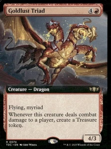 Goldlust Triad - EXTENDED ART - Commander: Tarkir: Dragonstorm TDC - 0074 - MTG  - Picture 1 of 3