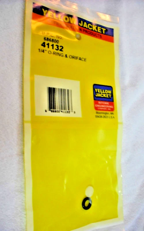 Junta tórica y orificio de repuesto para chaqueta amarilla, pieza # 41132 Foto 1 de 1