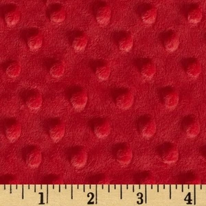 Tela roja $10 por yarda MINKY CUDDLE DIMPLE DOT ~ Shannon ~ 60" de ancho - Imagen 1 de 1