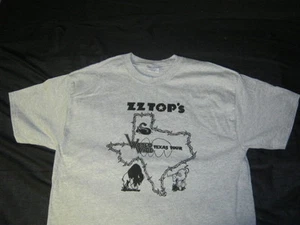 Original ZZ TOP Takin Texas To The People "Barbwire" T SHIRT GRAY - Picture 1 of 3