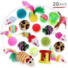 20PCS cat toy set cat toy including fishing feather ball mouse balls,