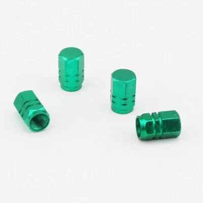 4x Aluminum  Hexagon Tire/Wheel Stem Valve Caps for Car Truck Motorcycle Bike - Image 1 of 4