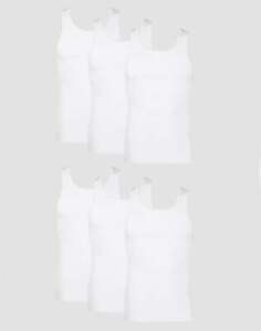 Hanes Men's TAGLESS ComfortSoft White A-Shirt 6-Pack Shirts Tank FreshIQ Value