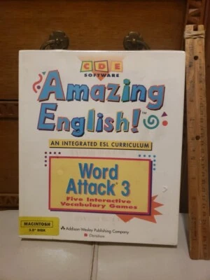Vintage Word Attack 3 Amazing English ESL Curriculum Big Box Game Macintosh 3.5" - Image 1 of 4