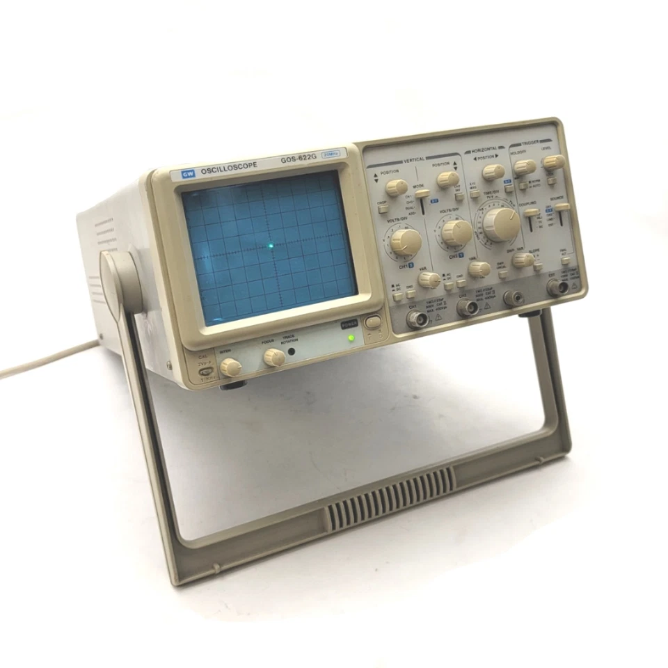GW Instek GOS-622G Dual Channel Analog Oscilloscope 20MHz Bandwidth 115/230VAC - Image 1 of 4