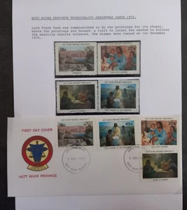 1975 Hutt River Province Christmas FDC and Stamps ties 8 stamps - Picture 1 of 3