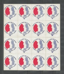 Hoja de 16 etiquetas de Boy Scout Follow the Rugged Road to Adventure de Estados Unidos - Imagen 1 de 1