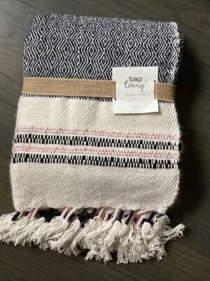 TAG Brand Made In India Sofa Throw Blanket NWT Gorgeous Year Round - Image 1 of 3