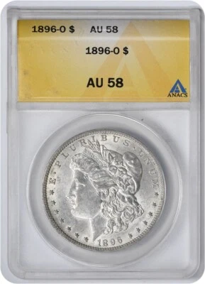 1896-O Morgan Silver Dollar AU58 ANACS - Image 1 of 2