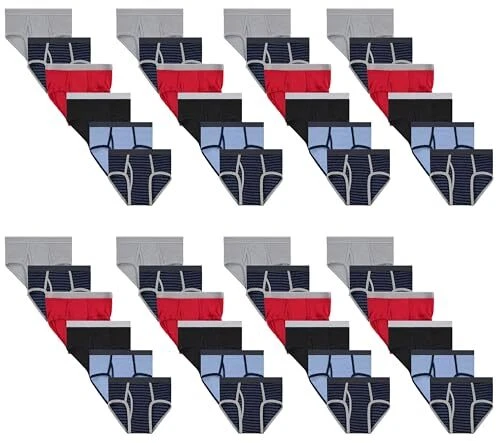 BILLIONHATS 48 Pack Boys Cotton Underwear Briefs, Bulk Donation Homeless Charity - Image 1 of 1