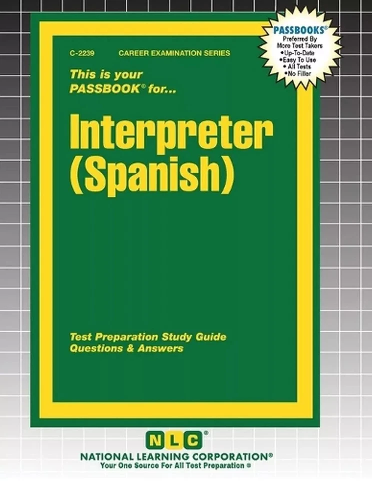 🔥🔥NEW Interpreter (Spanish) Exam Practice Passbook Upcoming Civil Service Test - Image 1 of 1