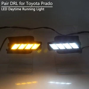 For Toyota Prado 03-09 DRL Daytime Running Light LED Lamp Mustang Style w/ Turn - Picture 1 of 7