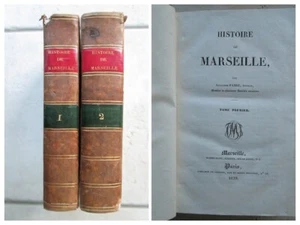 FABRE : HISTOIRE DE MARSEILLE, 1829. 2 tomes complet. - Picture 1 of 24