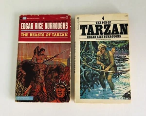 Set of 2 Edgar Rice Burroughs-Ballantine-Tarzan Paperback Books #3 &4 Vintage  - Bild 1 von 6