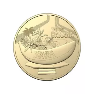 Australian 2023 One Dollar $1 BIG THINGS Coin - BIG BANANA Aust Post UNC - Foto 1 di 2