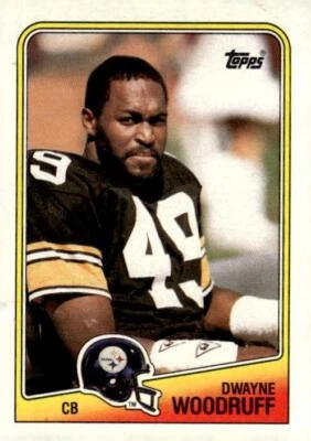 1988 Topps #174 Dwayne Woodruff Pittsburgh Steelers - Image 1 of 2