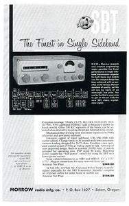 QST Ham Radio Mag. Ad SBT - The Finest in Single Sideband MORROW RADIO (2/59) - Picture 1 of 1