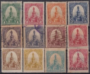 F-EX56949 EL SALVADOR 1902 NO GUM MORAZAN MONUMENT & NEW VALUE OVERPRINT. - Picture 1 of 2