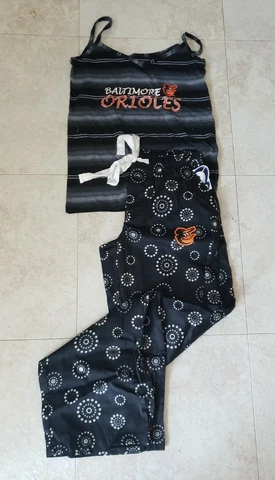 Baltimore Orioles NEW LADIES JUNIORS LOUNGE PJS set SLEEPWEAR SIZE small MLB Cover