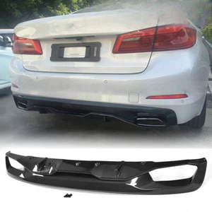 CARBON FIBER Rear Bumper Diffuser Splitter For BMW 5Series G30 530i 540i 17-18 - Picture 1 of 12