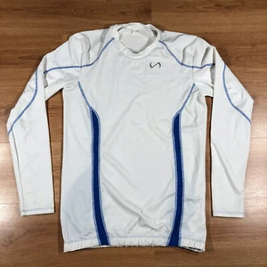 Infinity Mens Performance Gear Long Sleeve White Blue Train Like A Freak Shirt L - Picture 1 of 6