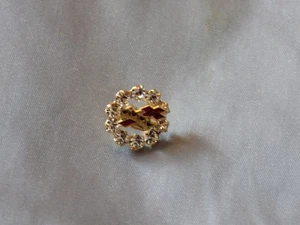 York Rites Masonic Lapel Tac Pin Crown Red Cross Crystals Fraternity NEW! - Picture 1 of 1
