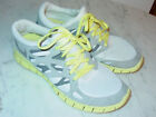 2012 Nike Free Run + 2 EXT chaussures de course blanches/métalliques argent/gris taille 8,5