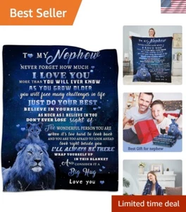 Cozy 80"x60" Lightweight Flannel Blanket – Ideal Gift for Birthday or Valentines - Picture 1 of 11