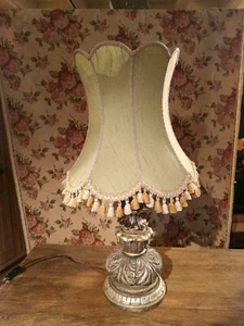 Tischlampe 60er Jahre Stil mit Lampenschirm in grün - Vintage  - Bild 1 von 7