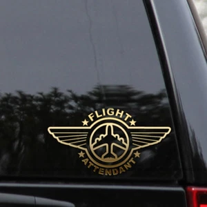 Flight Attendant Decal Sticker Plane Airplane Stewardess Car Truck Window - Picture 1 of 2