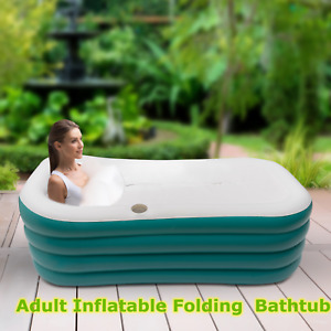 Portable Inflatable Bathtub Bathroom Foldable Hot Tub Inflation Bathtub+Air Pump