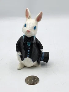 Vintage Ceramic Easter Parade Bunny Rabbit  Top Hat & Tails Flowers. 4.5"H - Picture 1 of 10