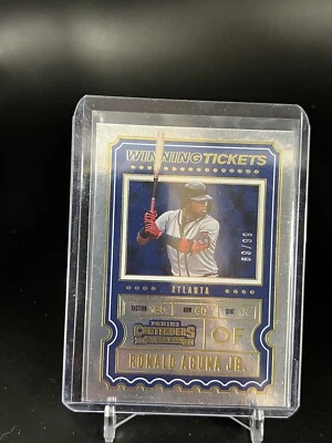 2020 Panini Contenders Winning Tickets Gold 69/99 Ronald Acuna Jr #WT-11 Braves - Image 1 of 2