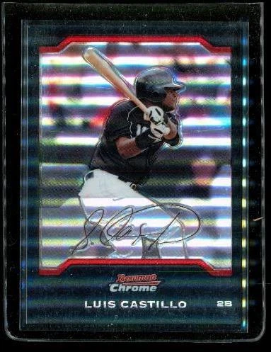 2004 TOPPS BOWMAN CHROME Refractor Baseball Card #18 LUIS CASTILLO Marlins - Image 1 of 2