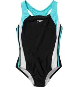 Speedo L29417 Big Girls Infinity Splice Racerback One Piece Swimsuit Size 7 - Picture 1 of 2