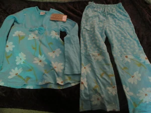 KEEDO Girls Party Set Top and Pants Set Blue With Daisies NWT Size XL - Picture 1 of 9