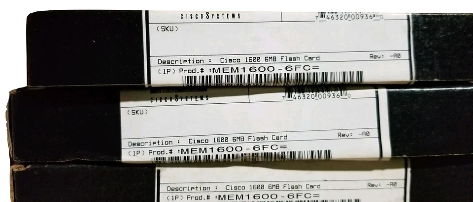 Cisco MEM1600-6FC 6MB Flash Card For Cisco 1600 - Image 1 of 1
