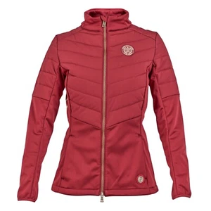 Chaqueta aislante Shires Aubrion Team Young Rider roja forrada de vellón bolsillos con cremallera - Imagen 1 de 6