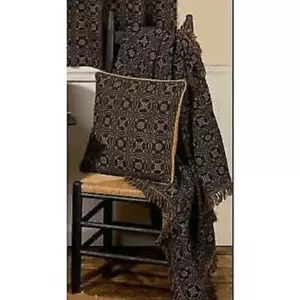 "Primitiva fattoria nodo amante nero jacquard lancio afgano 54"" x 72" - Foto 1 di 4