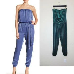 The Vanity Room Green Velvet Jumpsuit Size XL  - Picture 1 of 7