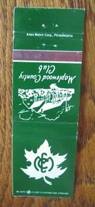 GOLF: MAPLEWOOD COUNTRY CLUB (NEW JERSEY) (SPORTS) (MATCHBOOK MATCHCOVER) -F11 - Picture 1 of 1