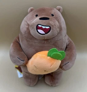 MINISO Cartoon Network We Bare Bears Grizzly W/Carrot Plush Stuffed Animal - Picture 1 of 7